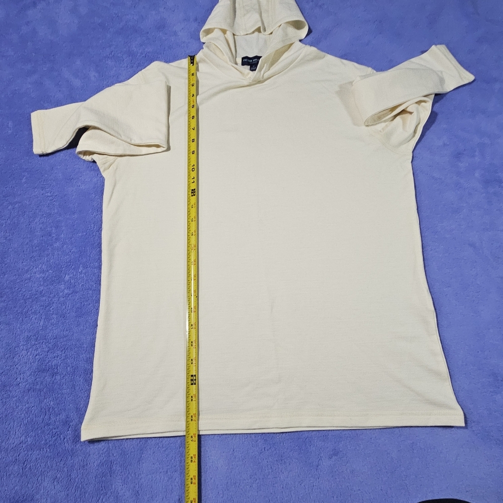 PETER MILLAR GOLF WOOL HOODIE SWEATER -M- IVORY WHITE -CROWN CRAFTED -STRETCH - Picture 14 of 15